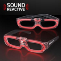 Sound Reactive LED Red Party Shades, 80s Style - 60 Day